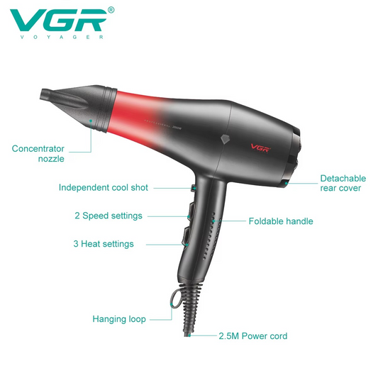 VGR V462 Professional Hair Dryer 2200-2600W