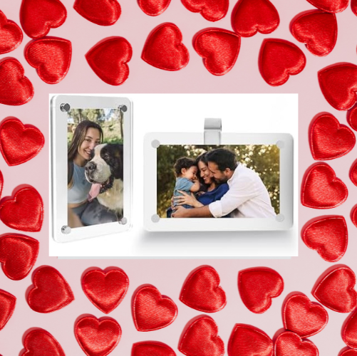 2PCS Magnetic Car Sun Visor Photo Holder