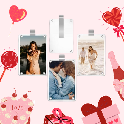 2PCS Magnetic Car Sun Visor Photo Holder