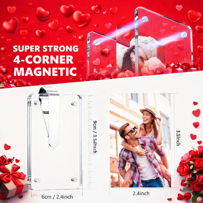 2PCS Magnetic Car Sun Visor Photo Holder