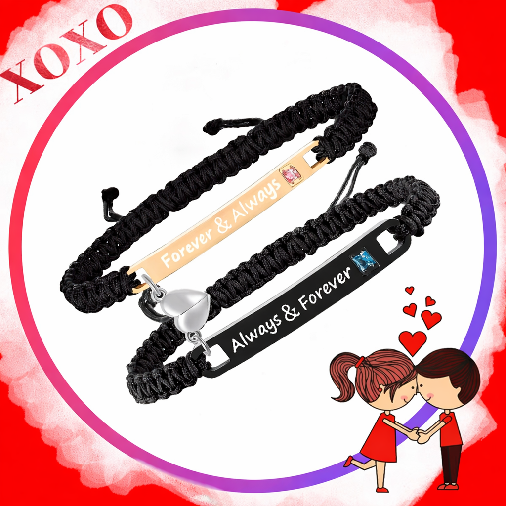 Forever & Always Magnetic Couple Bracelets