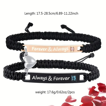 Forever & Always Magnetic Couple Bracelets